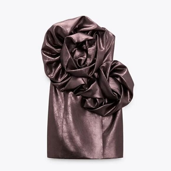 ZARA VOLUMINOUS FLOWER DRESS - Picture 14 of 15